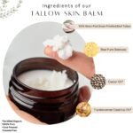 Untamed Organics Beef Tallow Balm for Skin & Face with Castor Oil & Frankincense - 100% Grass-Fed Tallow Face & Body Moisturizer for Dry Sensitive Skin - 2 oz - Image 6