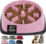 GORILLA GRIP® Patented BPA Free Slow Feeder Dog Bowls, Interactive Puzzle Toy for Dogs and Cats Food Training Enrichment, Keeps Pets Busy and Prevents Puppy Overeating, Small Breeds, 1 Cup, Pink - Image 2