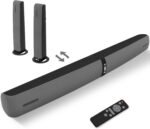 Sound Bar for Smart TV, 90W Soundbar with Bluetooth/ARC/Optical/AUX Connect, Auto Volume Boost, 3 Equalizer Modes, 2 in 1 Detachable Soundbar for TV for TV/PC/Gaming/Projectors - Image 2