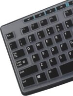 Keyboard Cover for Logitech MK295 MK275 MK270 Wireless Keyboard, Logitech K200 K260 K270 MK200 MK260 K270 K275 K295 Keyboard Cover Skin Protector - Black - Image 3