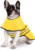 HDE Dog Raincoat with Hood & Leash Hole S-XL Dog Rain Jacket Yellow M | Hooded Rain Coat, Reflective Safety Strip, Water Resistant, Easy On/Off, Good for Pets, Small Medium & Extra Large Dog Breeds - Image 3