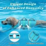 EMUST Dog Life Vest, Bright Color Dog Water Vest with Superior Buoyancy | High Visibility Pet Life Jacket DFD for Small Medium Large Dogs, Adjustable High Flotation Dog Float Coat, Blue, XL - Image 3