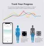Bathroom Scale Smart Digital Bluetooth Scales for Body Weight | Body Composition Analyzer, App Bluetooth Sync, Backlit Display, Max 330lb 0.2lb, for BMI Fat Muscle, High Precision - Image 4