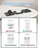 Fold Magnetic Wireless Charger for iPhone: Compact Charging Pad Fit Travel | 3 in 1 Charging Station for Magsafe Apple Watch iPhone 17 16 15 14 13 12 & Airpod - Charger Dock for Travel Bedside Office - Image 6