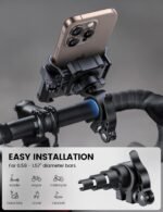 Lamicall Motorcycle Bike Phone Mount, 1s Lock Bike Phone Holder | No Block Camera Bicycle Cell Phone Holder Clamp, Scooter Bar Clip, Gifts for iPhone Pro Max, Galaxy S25 Ultra, 4.7-7" Phones - Image 7