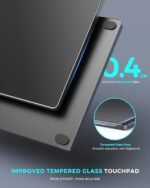 Wired touchpad supports multi gesture control, Aluminum alloy casing and glass panel Trackpad Mouse with Multi-Touch Navigation for Windows 10/11/Linux/fedora 43 Laptop PC Notebook Computer (black) - Image 2