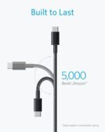 Anker USB C to USB C Cable, 60W Fast Charging Cable (5-Pack, 6 ft, Black) | For iPhone 17 Series, iPad mini 6, and More - Image 5
