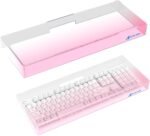 Attack Shark KC04 Acrylic Clear Transparent Keyboard Cover(17.4 * 6.5 * 1.89 inch) with Dustproof Waterproof Anti-hit Anti-cat Protective Case for Standard 104 Key Mechanical Gaming Keyboard Pink - Image 2