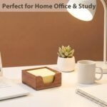 Wooden Sticky Note Holder for 3 x 3 Notes | Sticky Note Dispenser for Desk, Modern Post It Note Holder, Office Desk Organizer Accessories for Workspace - Image 6