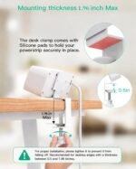 Mifaso PD30W Desk Clamp Power Strip, Surge Protector, Fast Charging Station | 4 Outlets, 4 USB (2 USB C), 5FT Extension Cord, Desk Organizer Gaming Accessories Office Essentials, Fits 1.96" Tabletop Edge - Image 6