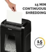 Fellowes Powershred 12 Sheet Cross-Cut Paper Home Office Paper Shredder, 19.50" H x 9.69" W x 13.44" D - Image 7