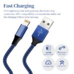 iPhone Charger [Apple MFi Certified] Lightning Cable 6PACK-3/3/6/6/6/10 FT | Nylon Braided iPhone Charger Cord High Speed Transfer Cord for iPhone 14/13/12/11 Pro Max/XS MAX/XR/XS/X/8/7/Plus/6S/6/iPad - Image 4