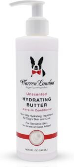 Warren London Hydrating Butter Leave in Pet Conditioner for Dogs | Lotion for Skin and Coat | Aloe Puppy & Dog Conditioner for Hair Detangler, Dry Skin, & Dandruff | Unscented 8oz - Image 2