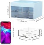 LETURE Office Desktop Organizer with Drawer, Stationary Organizer Desk Caddy, Pen/Pencil/Business Card/Sticky Note Tray/Paperclip Holder Storage Box (Blue) - Image 6