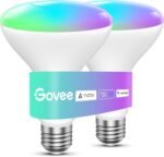 Govee Smart Light Bulbs, 1200 Lumens Dimmable BR30 Bulbs, RGBWW Color Changing Light Bulb, Flood Light Bulbs Work with Alexa, Google Assistant, WiFi & Bluetooth LED Bulbs, Music Sync, 2 Pack | RGBWW Color Changing Light Bulb, Flood Light Bulbs Work with Alexa, Google Assistant, WiFi & Bluetooth LED Bulbs, Music Sync - Image 2