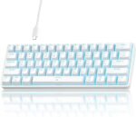 TMKB 60% Mechanical Gaming Keyboard, Red Linear Switch, Wired, White | LED Backlight, Anti-Ghosting, Detachable USB-C, Double-Shot Keycaps, 61 Keys - Image 2