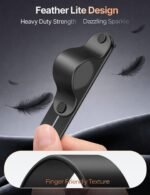 GripMate Phone Grip Holder, Finger Strap Stand, Metal Aluminum Alloy Kickstand with Soft TPU Loop - Universal Ultra Slim Comfortable Hand Grip for iPhone Samsung and Most Smartphones, Black - Image 3