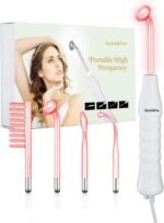 Quiet&Far High Frequency Facial Machine Skin Care Tool for Wrinkles Reducing Skin Tightening High Frequency Facial Wand with 4 Tubes - Image 2