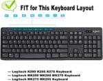 Keyboard Cover Skin Protector for Logitech MK295 MK275 MK270 Wireless Keyboard, Logitech K200 K260 K270 K275 K295 MK200 MK260 Ultra Thin Desktop PC Silicone Keyboard Cover-Colorful - Image 3