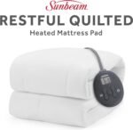 Sunbeam Heated Mattress Pad Quilted 12 Heat Deep Pocket Twin 75x39 - Image 3