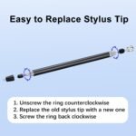 ChaoQ Stylus Pen for Touchscreen, 3pcs Stylus Pen for iPad iPhone Android | High Sensitivity and Precision, Suitable for iPad iPhone Android and All Touch Screens (Black/Silver/Blue) - Image 6