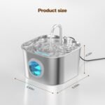 Cat Water Fountain Stainless Steel: Pet Fountains for Cats/Dog Indoor Automatic Waterer Bowls for Drinking Small Animal Water Dispenser Metal Pets Watering Faucet Bottle Auto Kitty Watering Supplies - Image 9