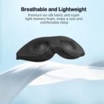 LitBear Sleep Mask for Side Sleeper Women Men, Eye Mask for Sleeping | Light Blocking 3D Contoured Sleeping Mask, Soft Breathable Sleep Eye Mask with Adjustable Elastic Strap for Travel, Black - Image 6