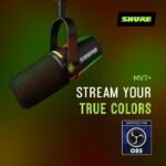 Shure MV7+ USB-C & XLR Podcast Dynamic Microphone - Black | USB-C and XLR dynamic mic with LED touch panel, auto level and pop filter for podcasting, streaming and recording - Image 10