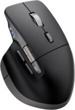 INFINMIND Ergonomic Wireless Bluetooth Mouse with 6 Programmable Buttons(Mac/Windows), Multi-Device, Flying Scroll & Side Wheel, 5 Level DPI, Rechargeable Silent Mice for Laptop, PC, Tablet, MacBook. - Image 2