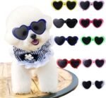 Vctitil 9 Pcs Dog Cat Sunglasses Cute Heart Pet Glasses Photo Props Eyewear Multicolor Cosplay Glasses Dolls Sunglasses Pet Accessories - Image 2