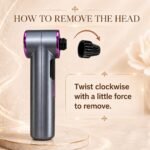 Heated Blackhead Remover Vacuum, Warm Compress Pore Vacuum Cleaner with 3 Suction Levels, LED Display, USB Rechargeable Facial Pore Cleaner Kit, 5 Heads and 4 Stainless Steel Tools (Purple) - Image 9