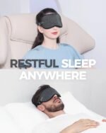 MZOO Luxury Sleep Mask for Back, Side Sleeper, Complete Light Blocking Sleeping Eye Mask Night Blindfold, 3D Zero Pressure & Spacious for Lash Extensions, Breathable Soft Eye Cover Flight Nap Travel - Image 8