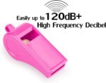 Loud Sports Whistle with Lanyard – High-Pitched Pink Plastic Whistles for Coaches, Outdoor Safety, Dog Training, Party Favors - Image 3