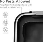 IRIS USA Dog Food Storage Container, Up to 38 lbs, Black, Made in USA | Wheels for Mobility, Airtight Seal, BPA-Free, Best for Bird Seed, Cat food, Cat Litter, Chicken Feed, Pellets - Image 7