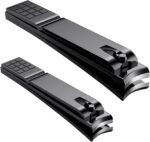 Aogeili Wide Jaw Steel Nail Clippers Set for Thick Toenail & Fingernail | Ultra Sharp Blades, Anti-Slip Grip, Large Toenail & Small Fingernail for Men Women Seniors, Home Travel Gift - Image 2