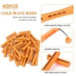 40pcs Cold Wave Perm Rods Set for Women's Long & Short Natural Hair - Plastic Orange Rollers for Curling and DIY Hairdressing - Image 3