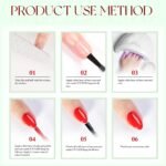 Double Rhythm 15ML Gel Nail Polish Pure Sheer Same Color Same Bottle Soak Off Gel Polish Art Manicure Salon DIY at Home for Women (Burgundy-A1129) - Image 11