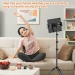 72in Tablet Floor Stand Tripod, Aluminum Tablet Stand Holder for iPad | Height Adjustable Sheet Music Stand with 360° Ball Head,Phone Tripod for iPhone/Kindle,Tablet Tripod for All 4.7-13” Devices - Image 3