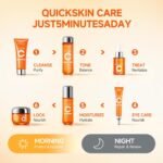 Vitamin C Niacinamide Skincare Set, Daily Facial Care Routine with 6-Piece | Includes Cleanser, Toner, Serum, Moisturizer, Eye Cream & Lotion, Gentle Formula, All Skin Types - Image 9