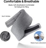 Cotton Sleep Eye Mask for Men and Women, 100% Blocking Light Sleeping Mask | Soft Zero Pressure Cooling Blackout Eye Masks for Sleep, Eye Covers for Sleeping fits All Heads Adjustable - Image 4