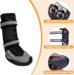 Dimicoo Dog Shoes,Waterproof Dog Boots for Winter,Anti-Slip Dog Snow Booties for Large Small Medium Dogs,Reflective Paw Protectors for Outdoor Walking Hiking - Image 4