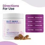 Gut Max Probiotic Chews - Natural, Vet Formulated Digestive & Immune Support - Relieves Diarrhea, Constipation - with Patented BC30™ Bacillus Coagulans - Duck Flavor - 90 Soft Chews - Image 6