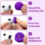 Cleaner Kit for Airpod, Phone Earbud Cleaning Putty, fit for iPhone Speaker | Cleaning Kit fit for iphone port Earbud Phone Ear Wax Dirt, Cleaning with Putty, Cleaning Pen, Cleaning Cloth & Brushes - Image 5