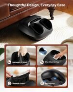 KNQZE Shiatsu Foot Massager with Heat for Plantar Fasciitis, FSA Eligible | Deep Kneading Shiatsu Massage, Multiple Heat & Compression Levels, Remote Control, Fits Men's Size 13, Gift for Women Men Mom - Image 9