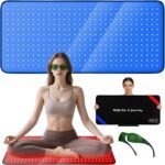 33"x17"Red & Blue Light Therapy Mat, 360 LEDs Infrared Light Pad for Body | Triple Wavelength Light (460nm+660nm+850nm) with 60W Power, Full-Body Design for Personalized At-Home Care - Image 9