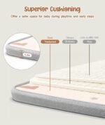 Baby Playpen with Mat, Playpen for Babies and Toddlers, 47inch Mat | Small Baby Play Pens, Play Yard for Infants with Play Mat, 47x47inch Playard with Gate - Image 3