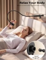 Tryone Gooseneck Phone Holder Hands-Free for Phone Viewing Or Recording, Adjustable Stable Metal Cell Stand Mount for Desk Table Bed, Soporte para Celular, Fits 4-7 Phones Including iPhone - Black - Image 5
