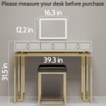 ROLOVE Lighted Makeup Mirror 16.3"x12.6", Hollywood Vanity Mirror with 10X Magnifier, 3 Color LED Lighting Modes, Smart Touch Control & 360° Rotation, Tabletop Makeup Mirror (White, Gift Ready) - Image 8
