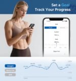 GE Smart Scale for Body Weight, BMI, Body Fat, Muscle Mass, Large Display | 14 Metrics Body Composition Scale for Bathroom, 5.3-inch Screen, Accurate Weighing with Bluetooth Sync, Black - Image 6