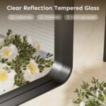 30"x22" Bathroom Vanity Mirror for Wall Aluminum Framed Farmhouse Rectangle | Anti-Rust, HD Reflection Anti-Desilvering, Distortion Free, Tempered and Shatter-Proof Wall Mounted Mirror, Black - Image 6